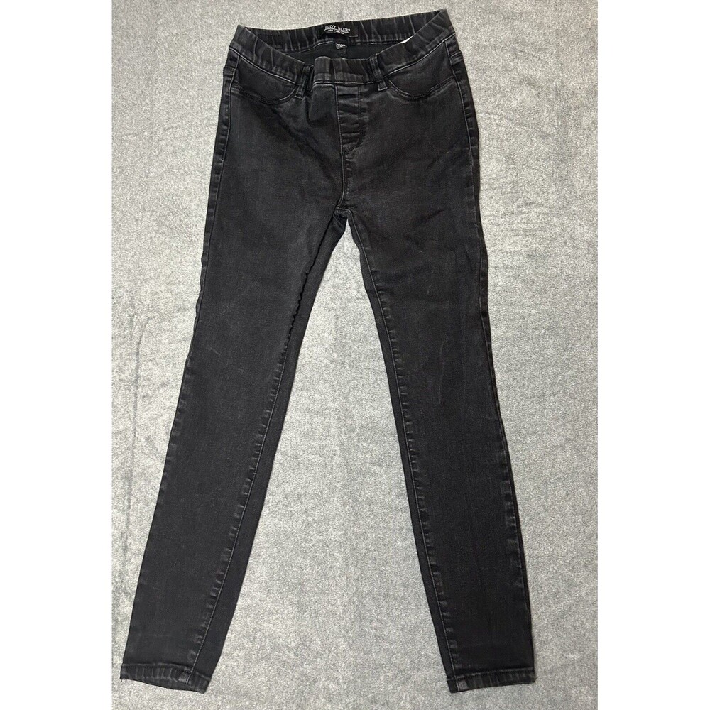 Judy Blue Jegging Jeans Womens 7/28 Black Charcoal Gray Pull On Skinny Stretch